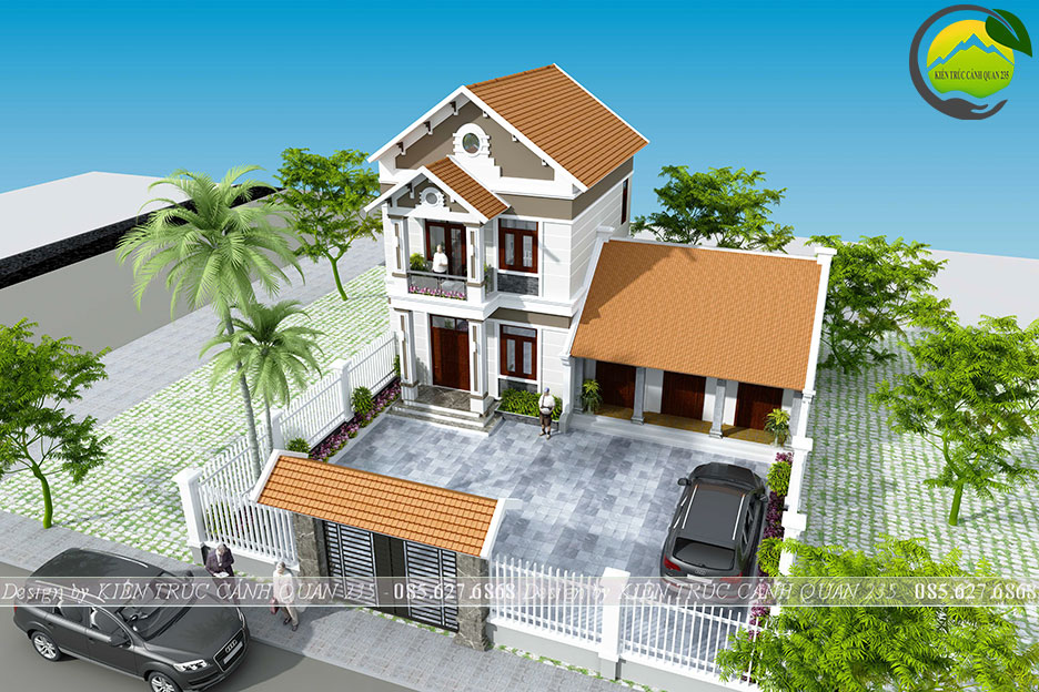 biệt thự 2 tầng kết hợp nhà thờ 80m2