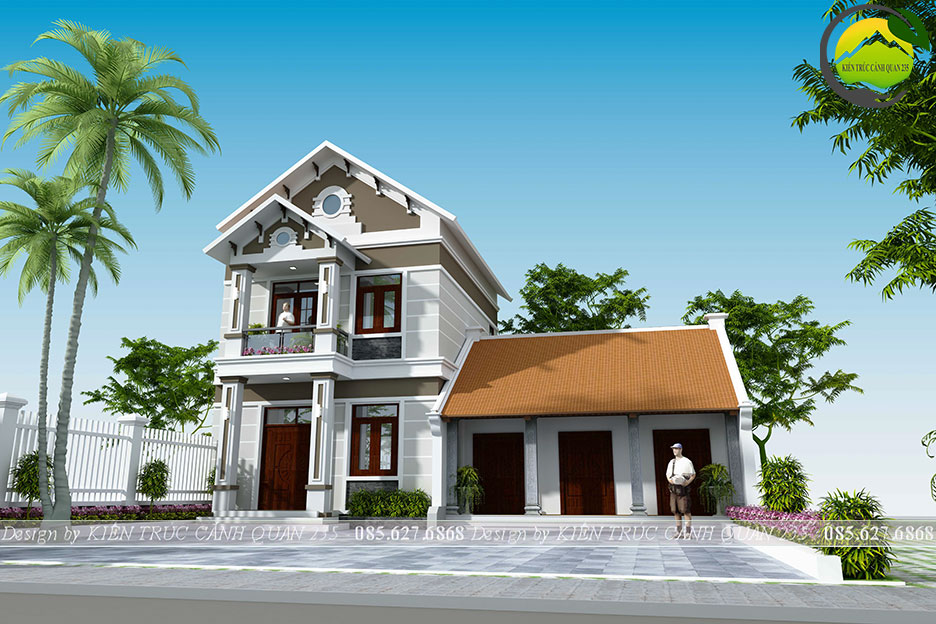 biệt thự 2 tầng kết hợp nhà thờ 80m2