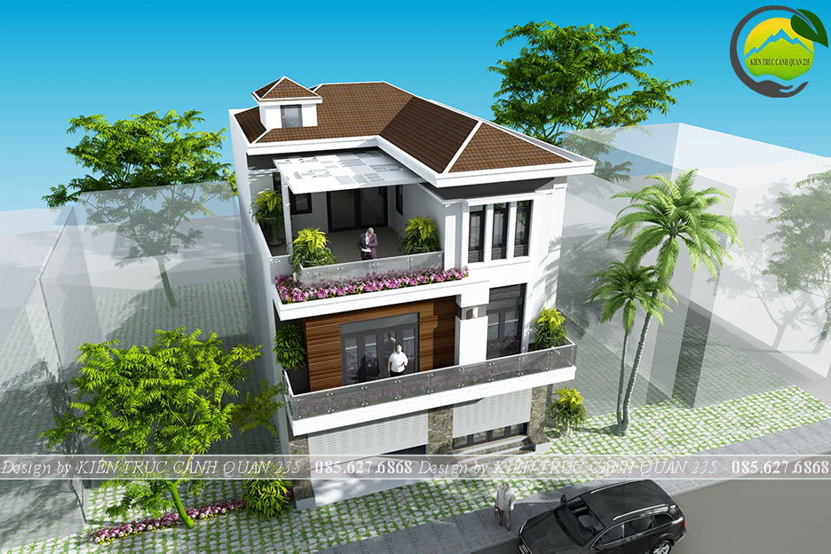 Biệt thự 3 tầng mặt tiền 9m