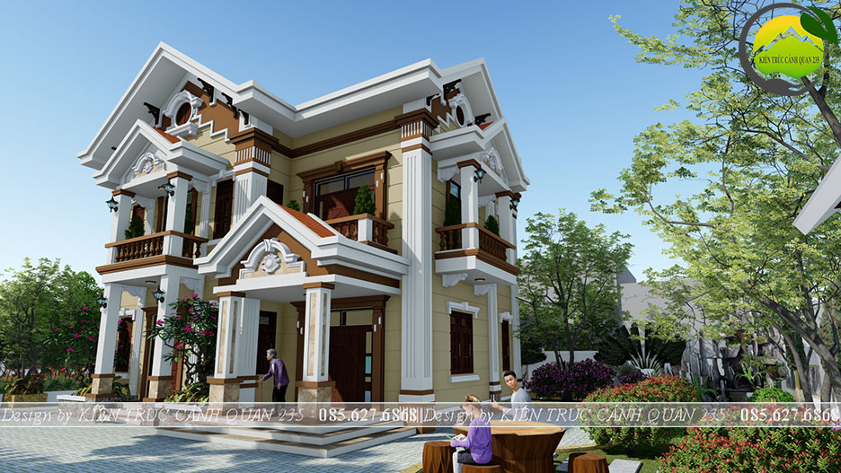 Biệt thự nhà vườn 2 tầng mái thái 130m2 tại Hải Dương