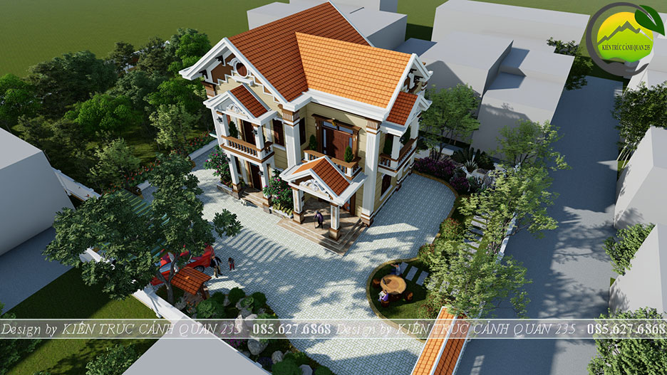Biệt thự nhà vườn 2 tầng mái thái 130m2 tại Hải Dương