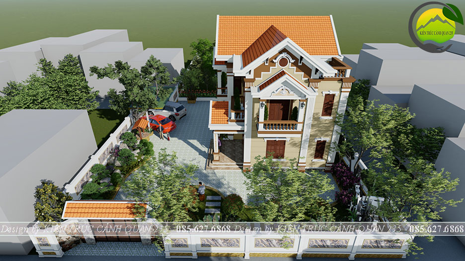Biệt thự nhà vườn 2 tầng mái thái 130m2 tại Hải Dương