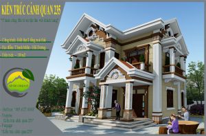 Biệt thự nhà vườn 2 tầng mái thái 130m2 tại Hải Dương