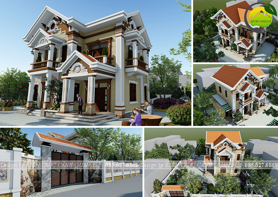 Biệt thự nhà vườn 2 tầng mái thái 130m2 tại Hải Dương
