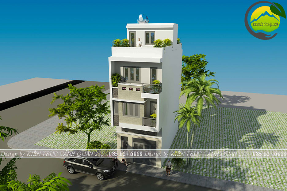 Nhà phố 3 tầng 1 lửng mái bằng 100m2 tại hà nội