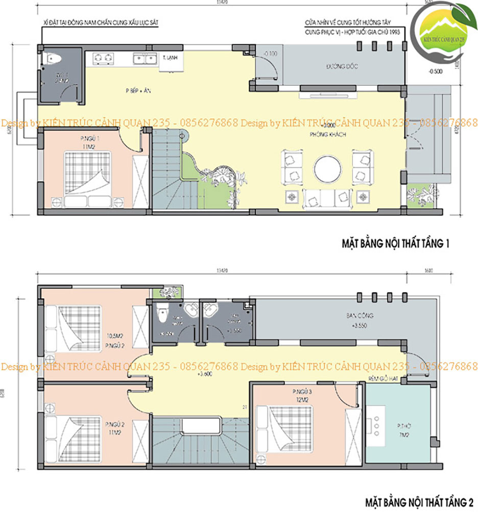 Nhà biệt thự 2 tầng 4 phòng ngủ 150m2