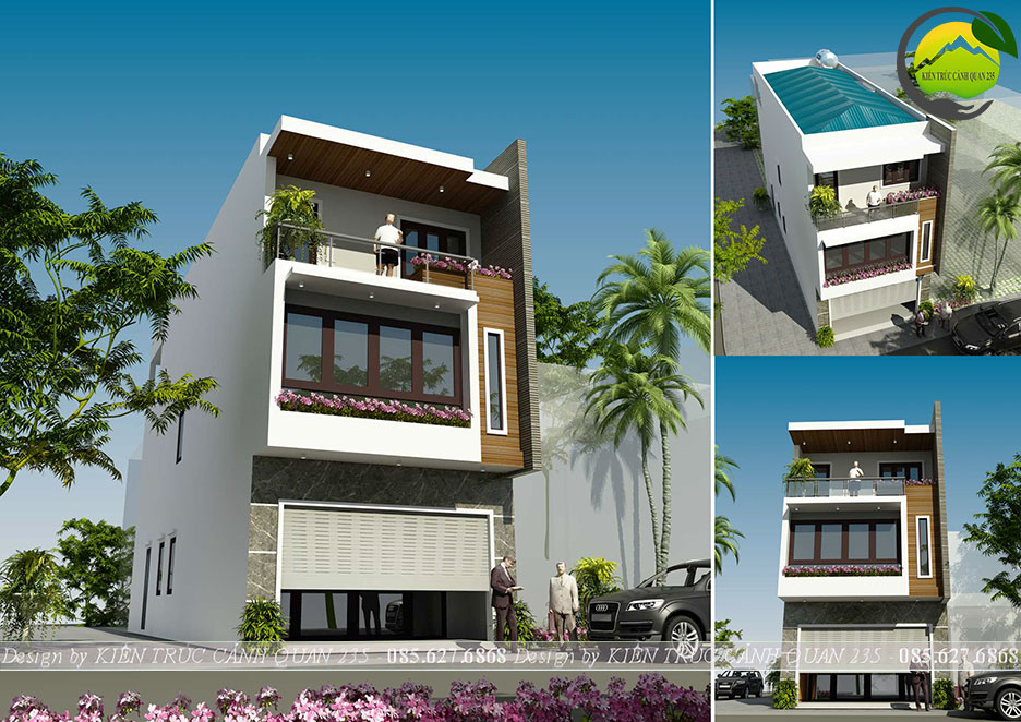 Nhà phố 3 tầng hiện đại mặt tiền 6m