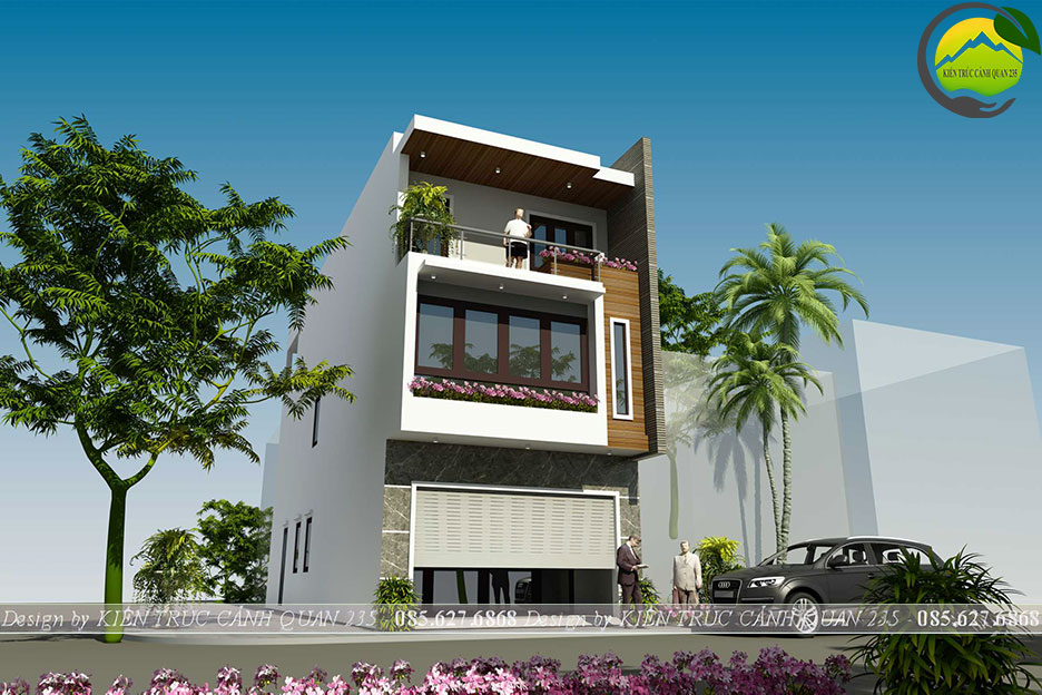 Nhà phố 3 tầng hiện đại mặt tiền 6m