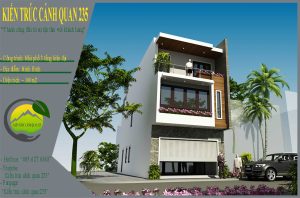 Nhà phố 3 tầng hiện đại mặt tiền 6m