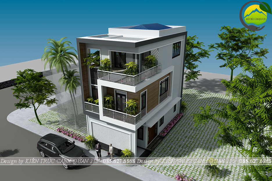 Nhà phố hiện đại 2 tầng 1 tum 72m2 tại hà nội