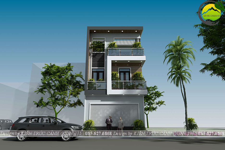 Nhà phố hiện đại 2 tầng 1 tum 72m2 tại hà nội