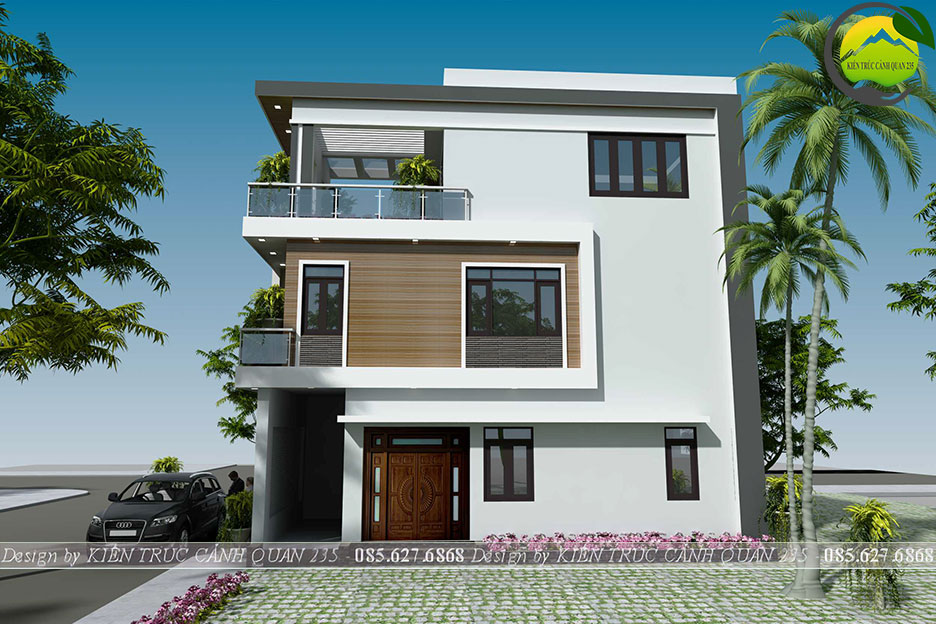 Nhà phố hiện đại 2 tầng 1 tum 72m2 tại hà nội