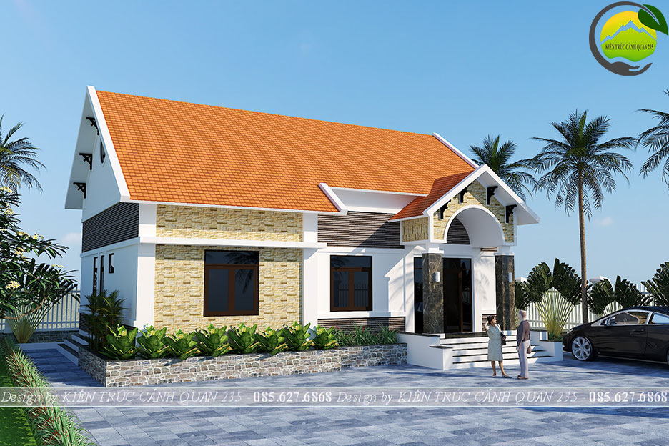 Nhà vườn 1 tầng mái thái 150m2