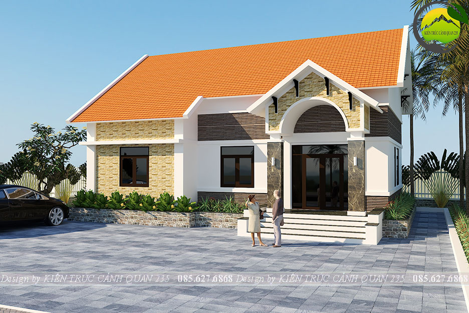 Nhà vườn 1 tầng mái thái 150m2