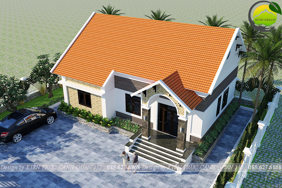 Nhà vườn 1 tầng mái thái 150m2