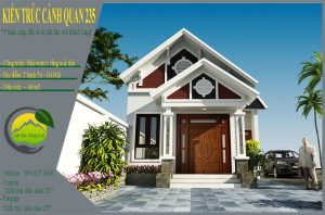 Nhà vườn 1 tầng mái thái 2 phòng ngủ 100m2