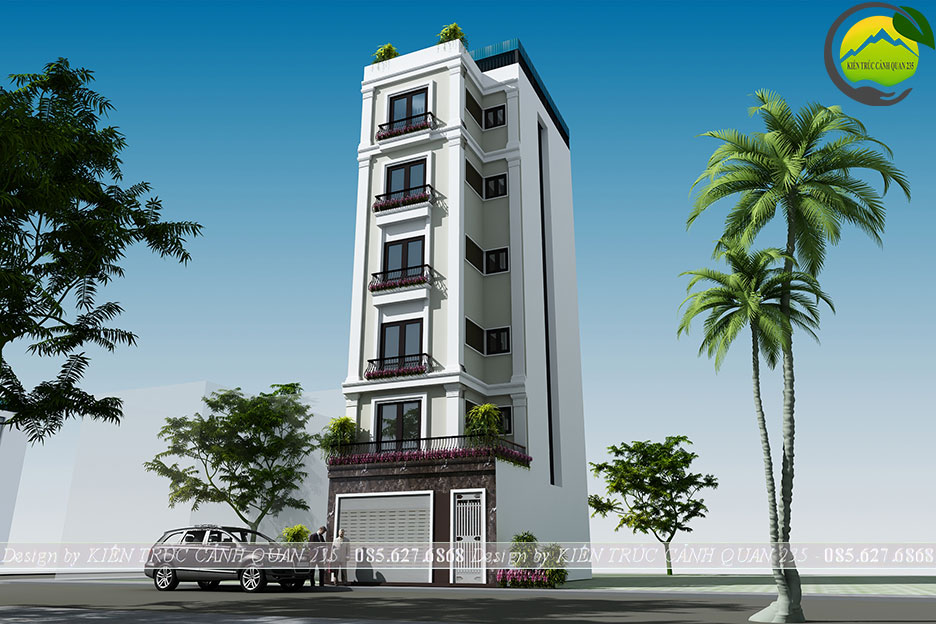 Mẫu thiết kế chung cư mini 6 tầng 100m2 tại hà nội