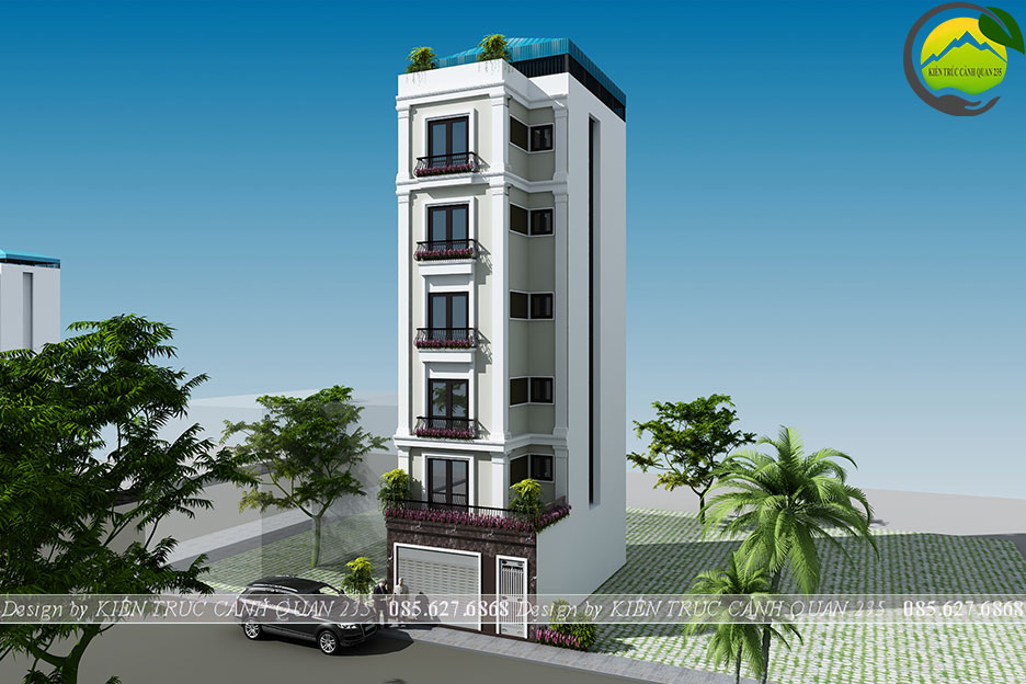 Mẫu thiết kế chung cư mini 6 tầng 100m2 tại hà nội