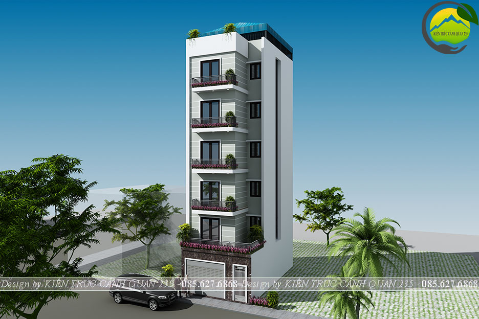 Mẫu thiết kế chung cư mini 6 tầng 100m2 tại hà nội