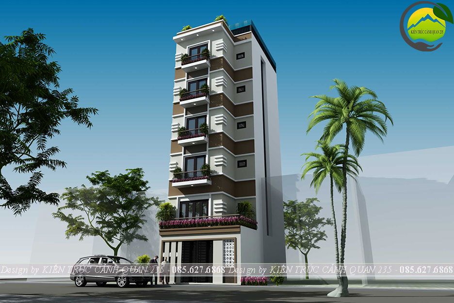 Mẫu thiết kế chung cư mini 6 tầng 100m2 tại hà nội