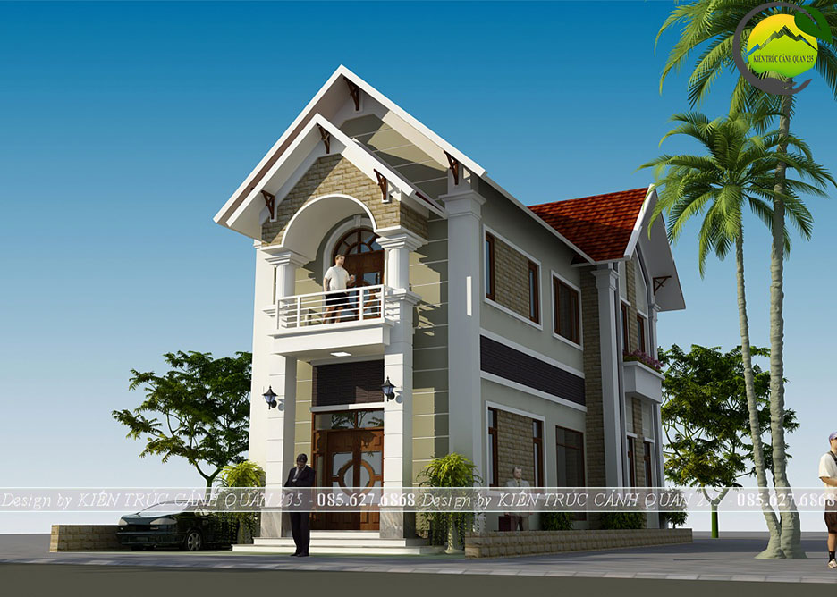 Biệt thự 2 tầng 3 phòng ngủ 104m2 tại phú thọ