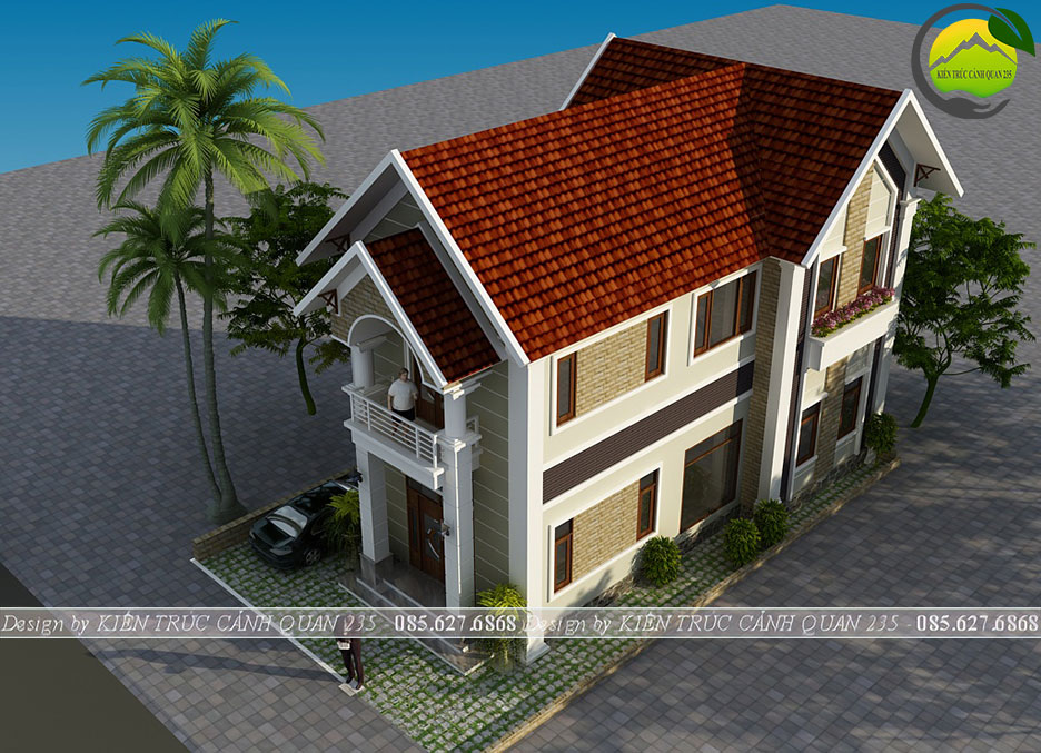 Biệt thự 2 tầng 3 phòng ngủ 104m2 tại phú thọ