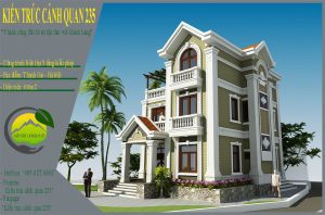 Biệt thự 3 tầng kiểu pháp 5 phòng ngủ 100m2 tại hà nội