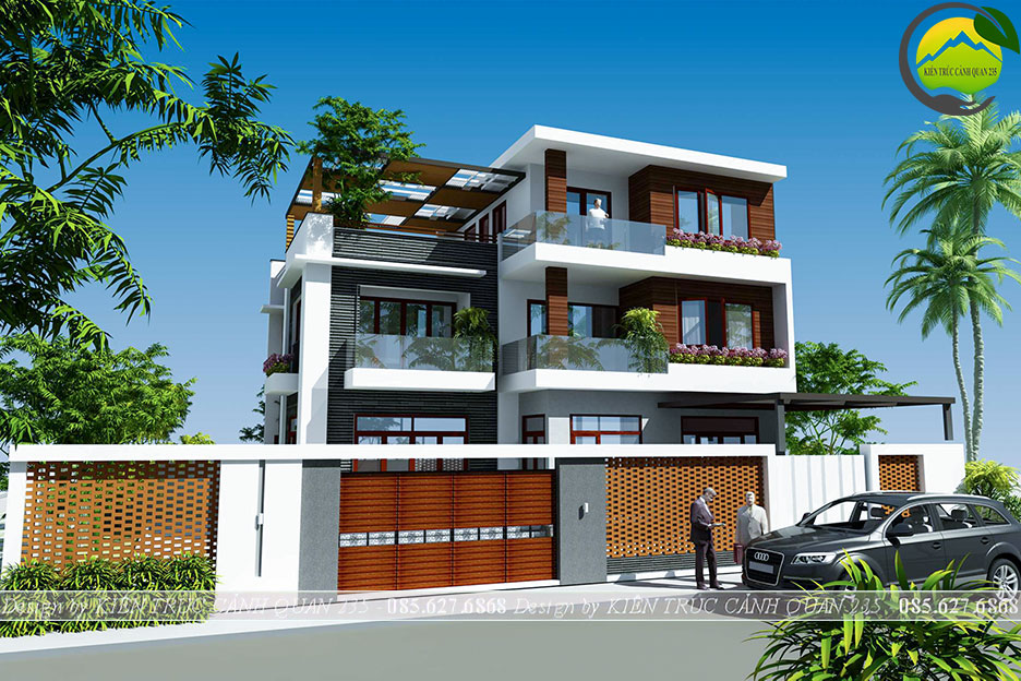 Mẫu nhà phố 3 tầng hiện đại 119m2 tại Ninh Bình