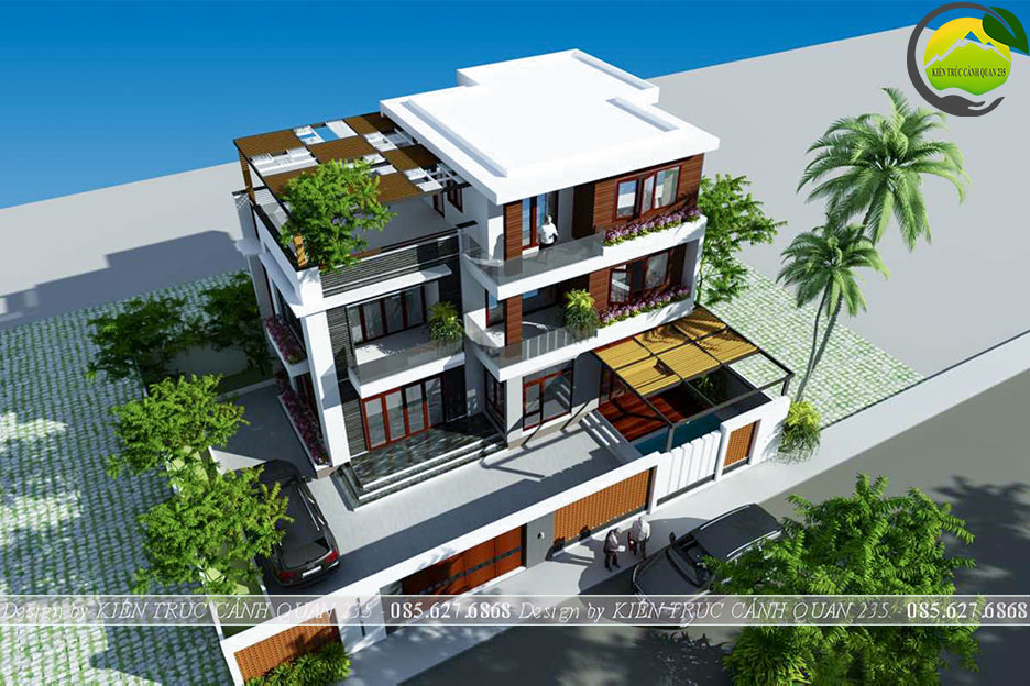 Mẫu nhà phố 3 tầng hiện đại 119m2 tại Ninh Bình