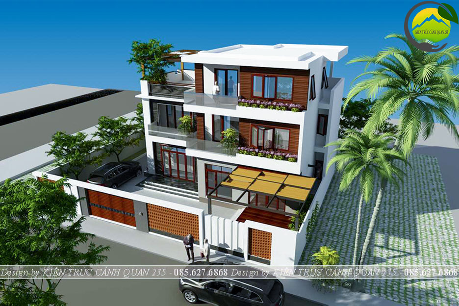 Mẫu nhà phố 3 tầng hiện đại 119m2 tại Ninh Bình