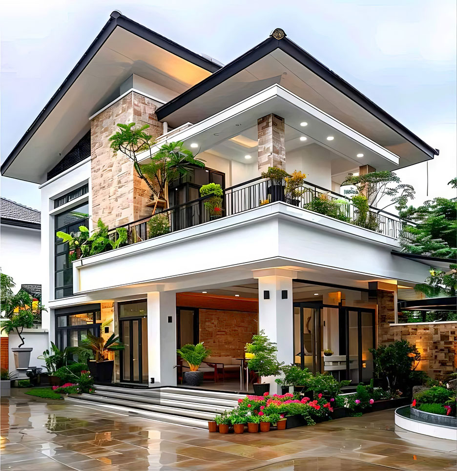 Mẫu thiết kế biệt thự phố