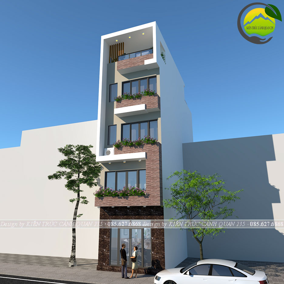 Nhà phố 5 tầng mái bằng 5 phòng ngủ 56m2 tại hà nội