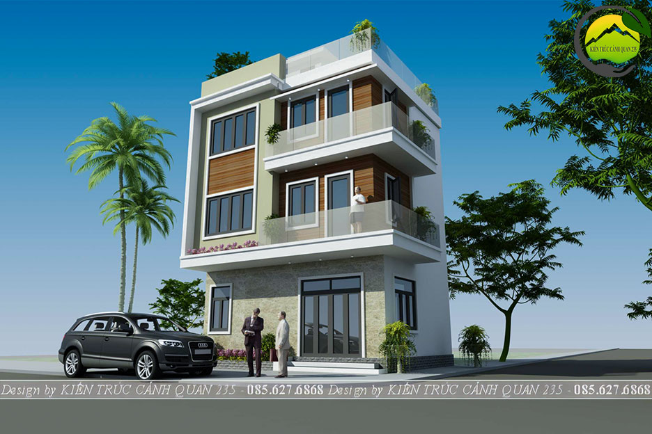 Nhà phố hiện đại 3 tầng 1 tum 3 mặt thoáng 6x8m tại Hà Nội