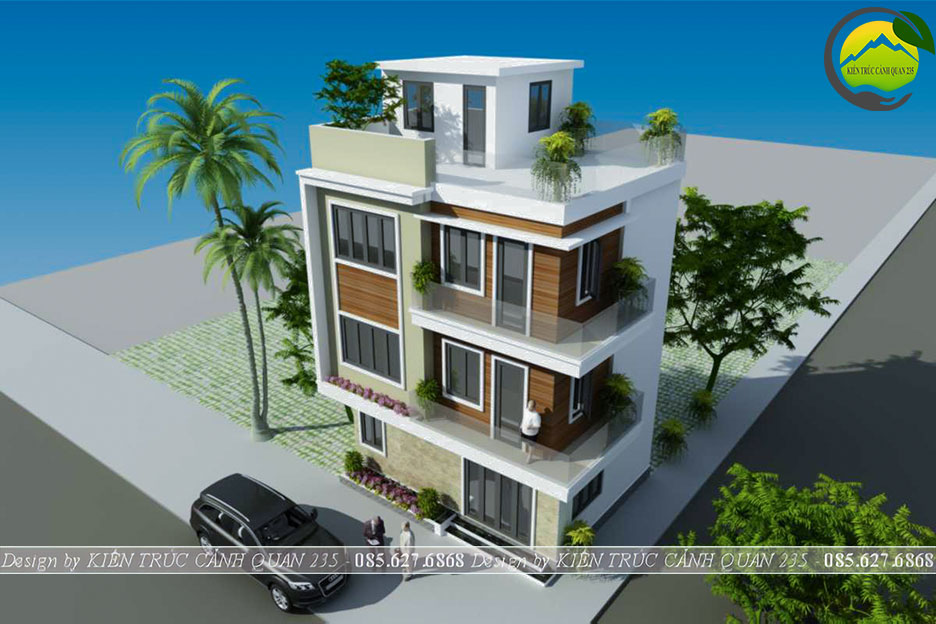 Nhà phố hiện đại 3 tầng 1 tum 3 mặt thoáng 6x8m tại Hà Nội