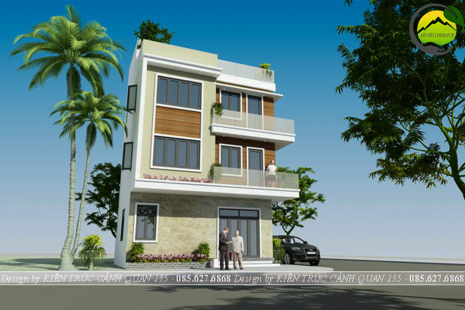 Nhà phố hiện đại 3 tầng 1 tum 3 mặt thoáng 6x8m tại Hà Nội