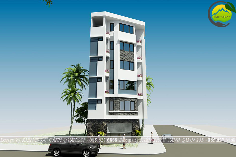 Nhà phố lô góc 2 mặt tiền 6 tầng hiện đại 64m2 tại Hà Nội