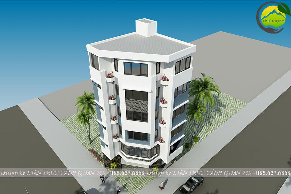 Nhà phố lô góc 2 mặt tiền 6 tầng hiện đại 64m2 tại Hà Nội