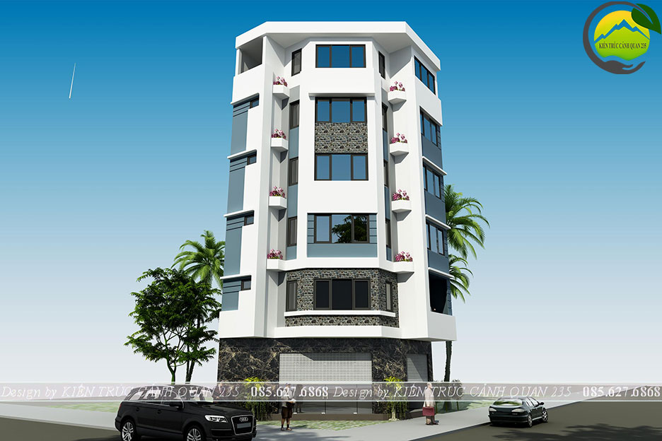 Nhà phố lô góc 2 mặt tiền 6 tầng hiện đại 64m2 tại Hà Nội