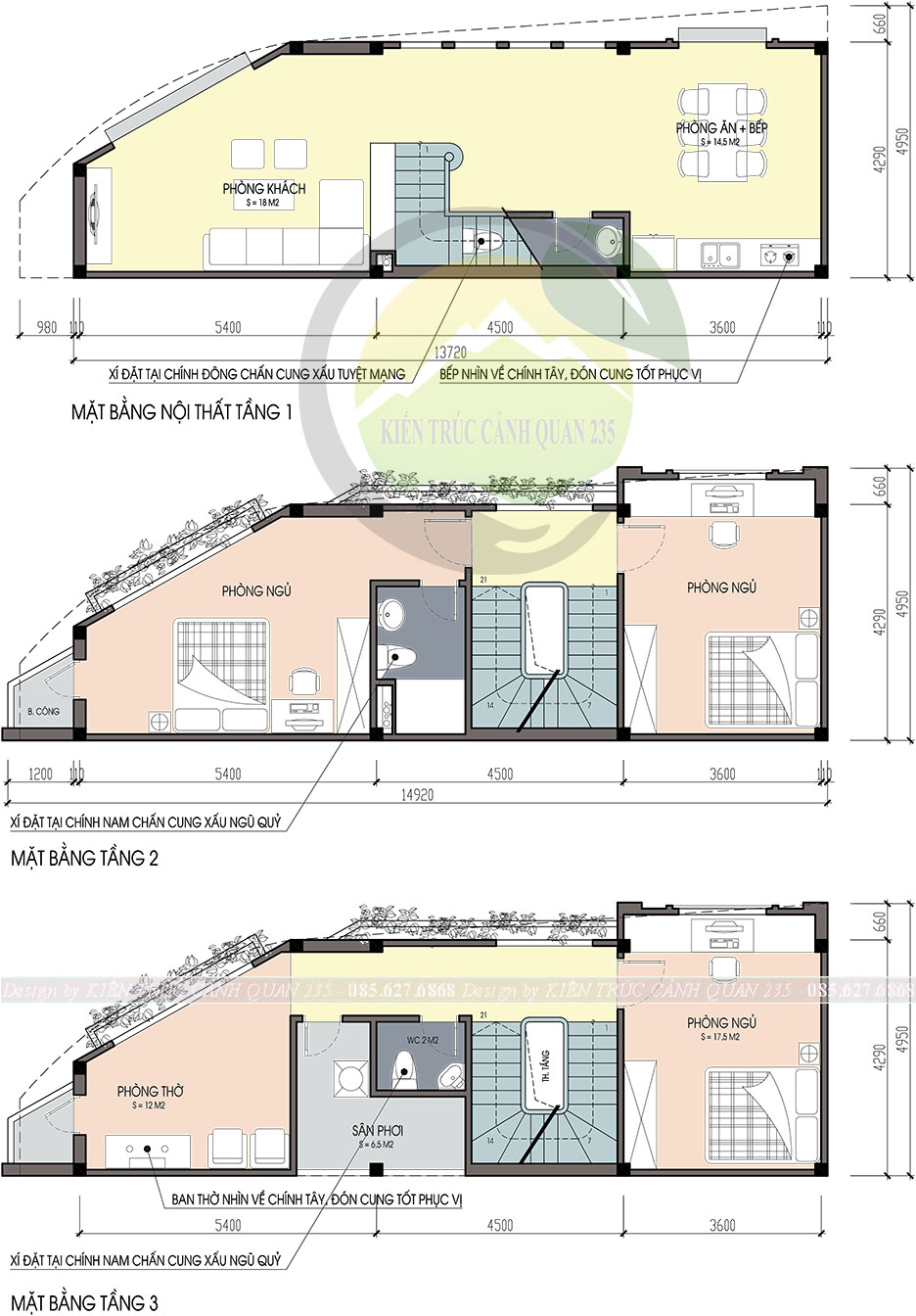 Nhà phố lô góc 3 tầng hiện đại 68m2 tại Thường Tín