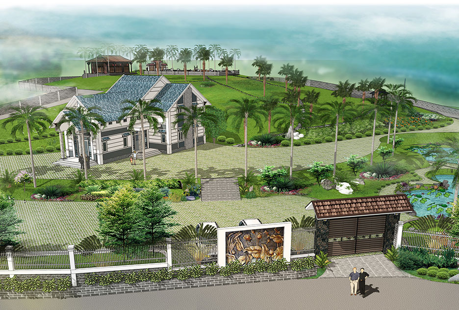 nhà vườn kiểu resort