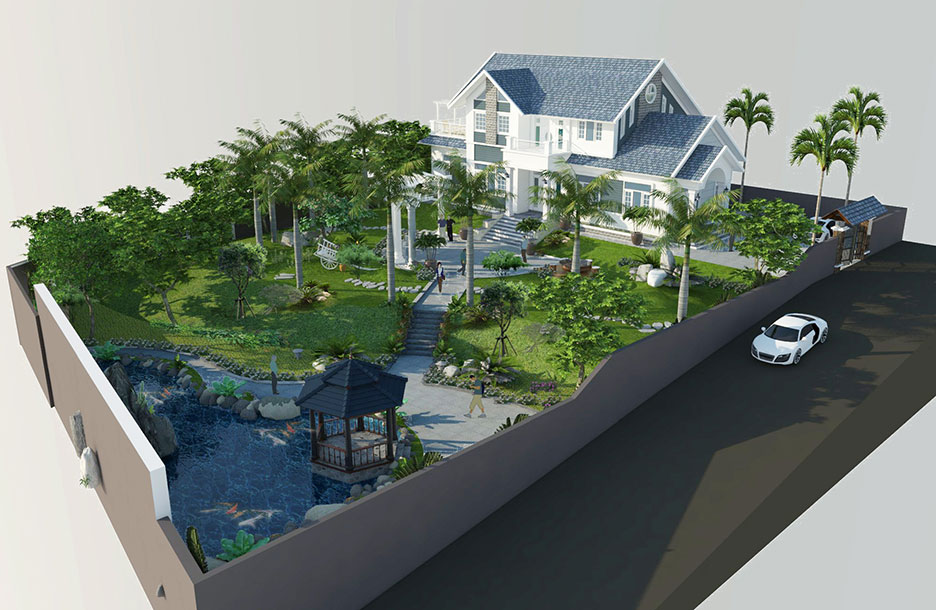 nhà vườn kiểu resort