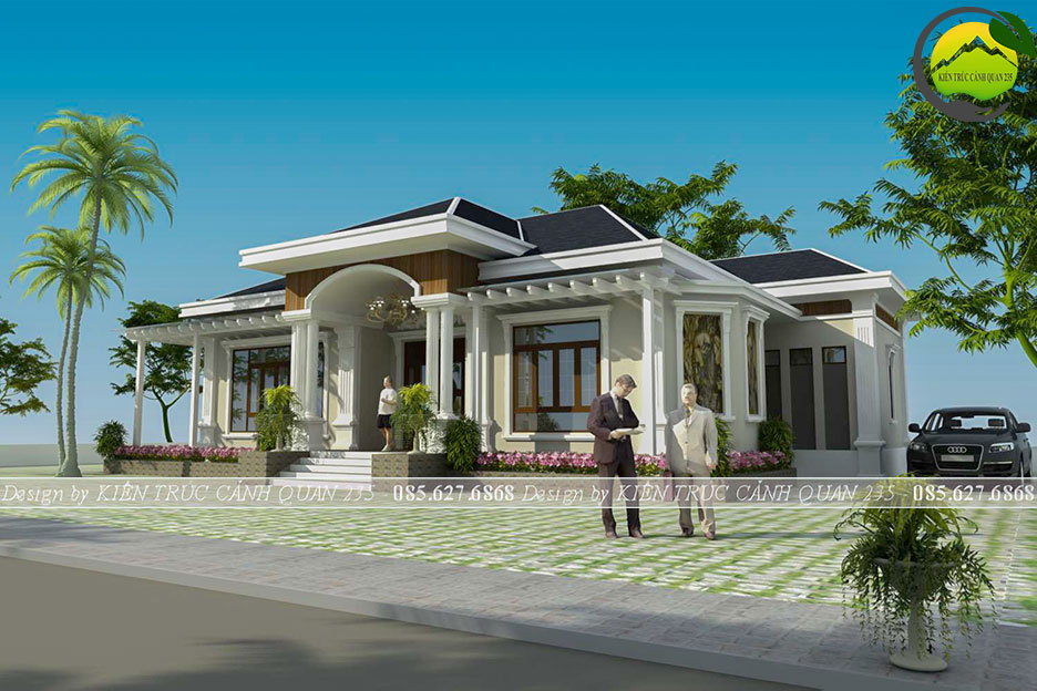 Thiết kế biệt thự nhà vườn đẹp 1 tầng tại sơn la