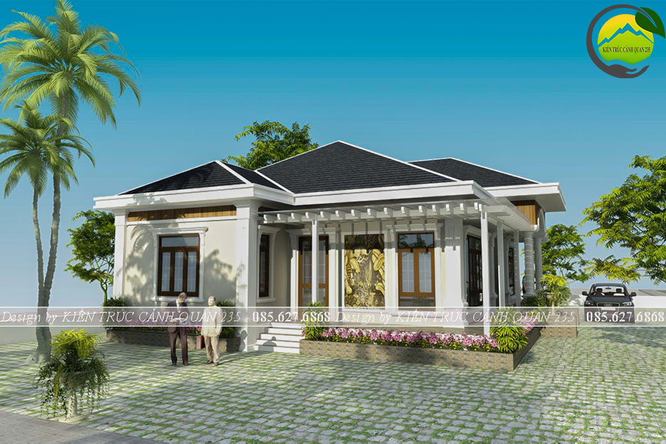 Thiết kế biệt thự nhà vườn đẹp 1 tầng tại sơn la