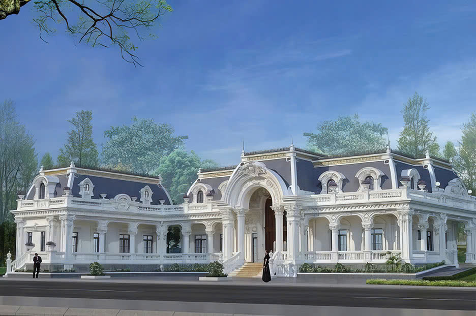 Biệt thự 1 tầng kiểu châu âu