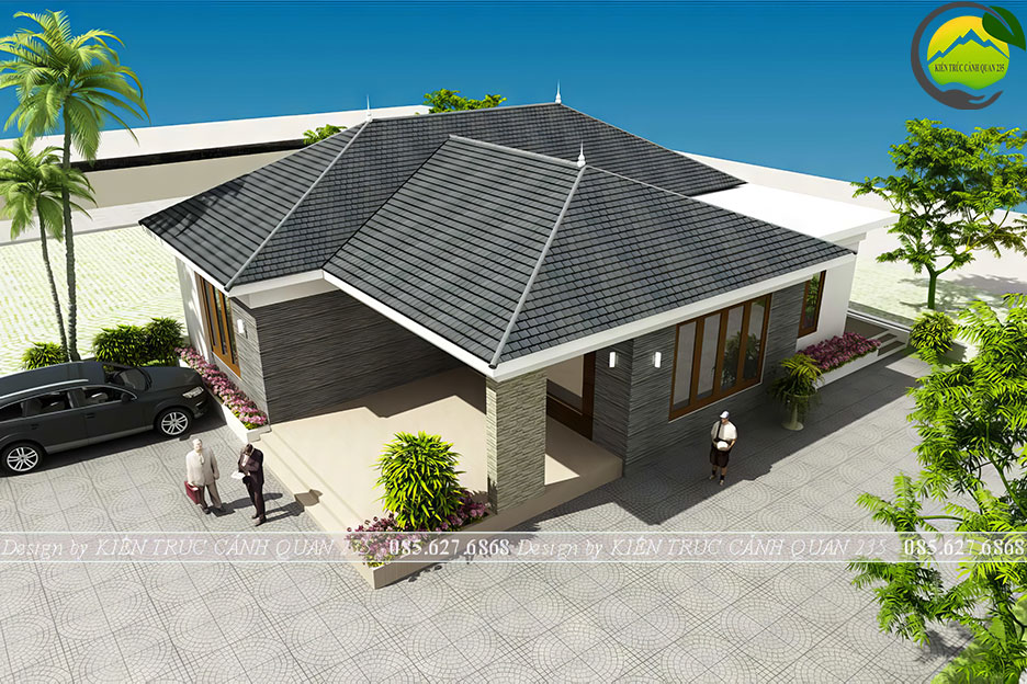 biệt thự 1 tầng 2 mặt tiền