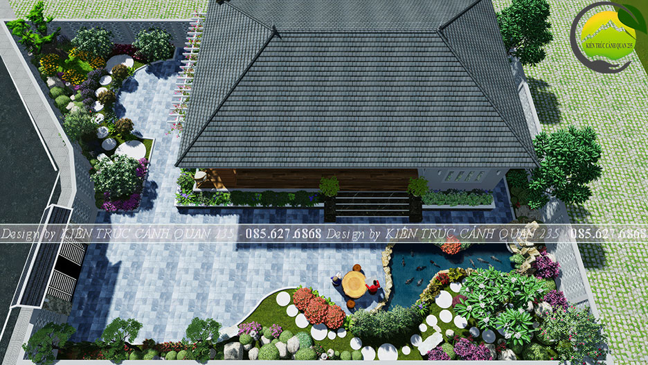 biệt thự 1 tầng sân vườn