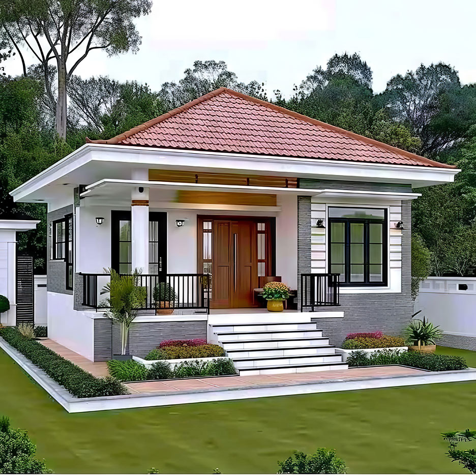 biệt thự 1 tầng 2 mặt tiền