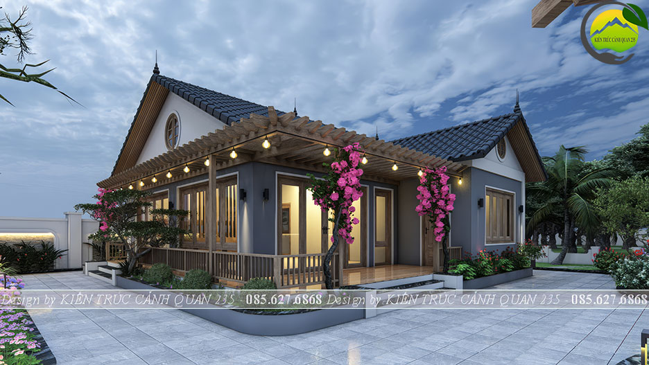 Biệt thự 1 tầng mái thái
