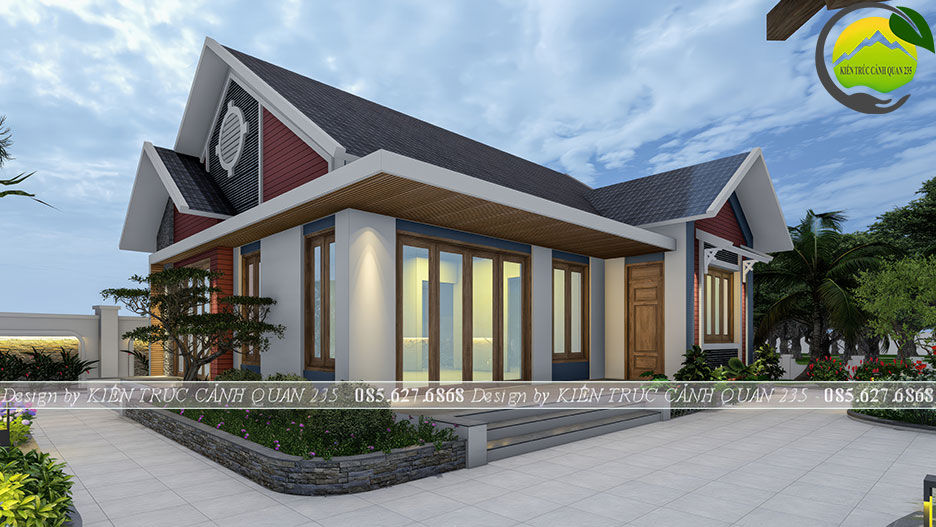 biệt thự 1 tầng 2 mặt tiền