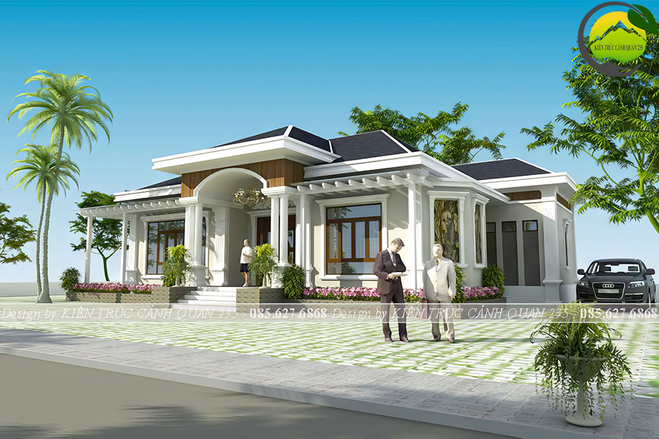 Biệt thự 1 tầng tân cổ điển